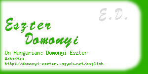 eszter domonyi business card